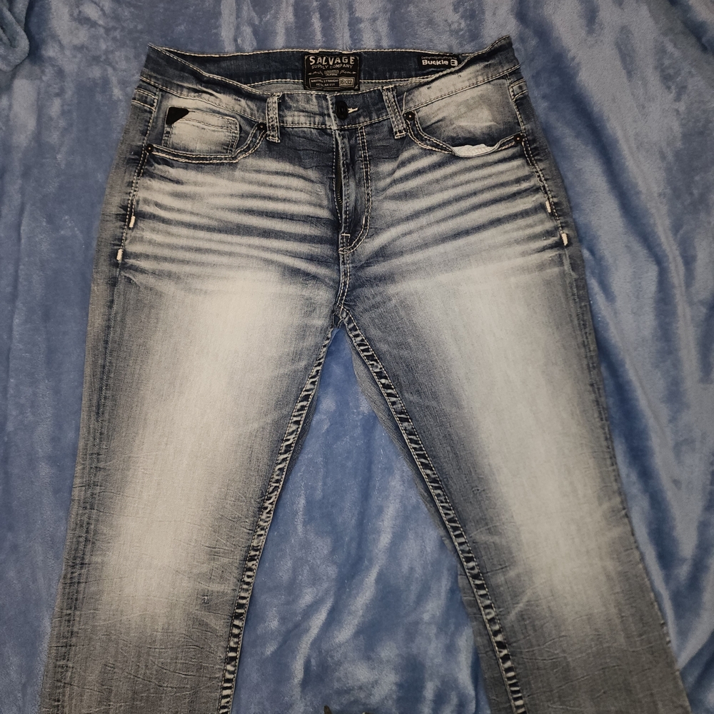 Salvage By Buckle Mens Straight Jeans - Picture 4 of 5